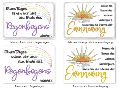 2x Trauerspruch Single Line – Bild 7
