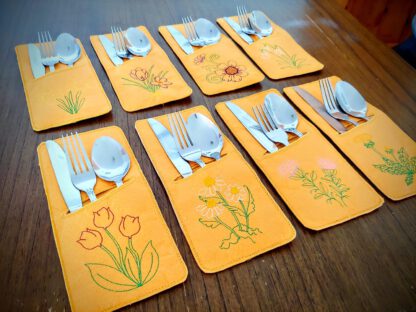 8 Bestecktaschen Blumenmeer – Bild 4