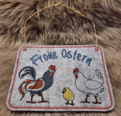 Türschild / Wandhänger Ostern "Hahn & Henne" – Bild 6