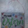 Türschild / Wandhänger "Frohe Ostern" mit Blüten – Bild 2