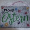 Türschild / Wandhänger "Frohe Ostern" mit Blüten – Bild 3