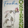 ITH Schild "Frohe Ostern" mit sitzendem Hase