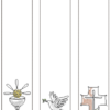 Anhänger, Lesezeichen , Stiftecover "3 christliche Motive" – Bild 3