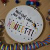 Spruch "Mach Dein Leben bunt mit Konfetti"