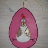 Doodle-Applikation "Huhn BERTA" & ITH-Osterei 13x18 cm