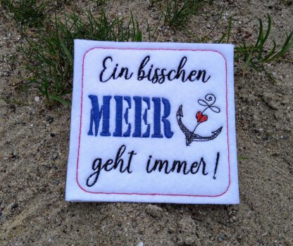 Spruch "Ein bisschen MEER geht immer" (10x10 cm)