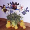 ITH Blumenstecker / Stabfiguren Hase, Schmetterling und Vogel – Bild 2