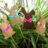 ITH Blumenstecker / Stabfiguren Hase, Schmetterling und Vogel