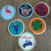 70 Schulranzen-Kletties / Patches (inkl. Blanko-Kletti zum Selbstgestalten)
