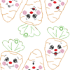 6 Karotten mit Gesicht (ITH und Doodle) – Bild 2