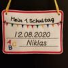 Schild / Tafel zur Einschulung
