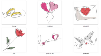 Single Line Set "Liebe"
