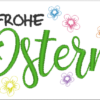 Türschild / Wandhänger "Frohe Ostern" mit Blüten – Bild 4