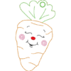 6 Karotten mit Gesicht (ITH und Doodle) – Bild 15