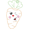 6 Karotten mit Gesicht (ITH und Doodle) – Bild 16