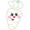 6 Karotten mit Gesicht (ITH und Doodle) – Bild 17