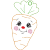 6 Karotten mit Gesicht (ITH und Doodle) – Bild 18