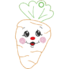 6 Karotten mit Gesicht (ITH und Doodle) – Bild 19