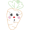 6 Karotten mit Gesicht (ITH und Doodle) – Bild 20