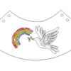 ITH Lampenschirm "Taube & Regenbogen" 20x30 cm – Bild 15
