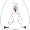 Doodle-Applikation "Huhn BERTA" & ITH-Osterei 13x18 cm – Bild 9