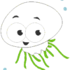 Doodle-Applikation "QUALLE"  in 4 Größen – Bild 5
