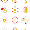 6-Eck Zahlenanhänger 1-25 für Adventskalender – Bild 2