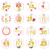 6-Eck Zahlenanhänger 1-25 für Adventskalender – Bild 3
