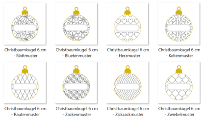 8 Christbaumkugeln personalisierbar – Bild 2