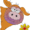 Happy Stitching - Schwein mit Blume – Bild 10