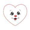 6 Herzen mit Gesicht (ITH und Doodle) – Bild 6