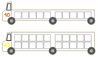 Lernhilfe "Zahlenfelder LKW" in 2 Größen – Bild 2