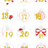 6-Eck Zahlenanhänger 1-25 für Adventskalender – Bild 4