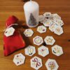 6-Eck Zahlenanhänger 1-25 für Adventskalender