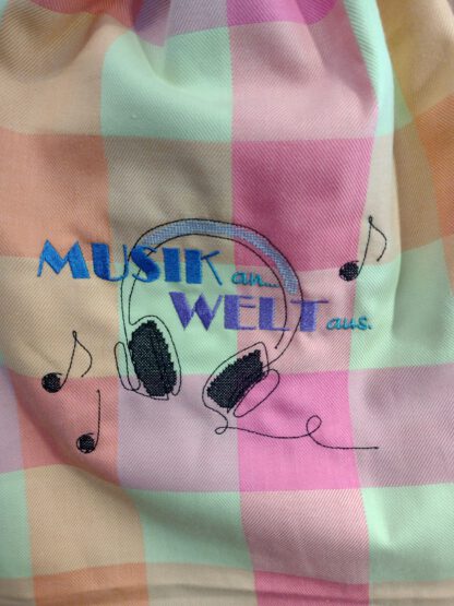 Spruch - MUSIK an, WELT aus (2 Versionen) – Bild 2