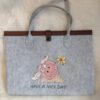 Happy Stitching - Schwein mit Blume – Bild 7