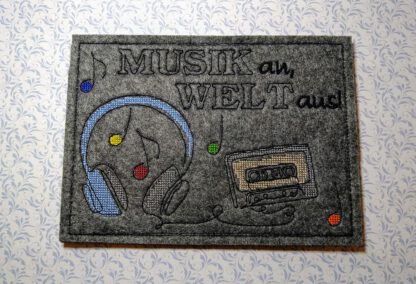 Spruch - MUSIK an, WELT aus (2 Versionen) – Bild 8