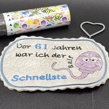Spruch mit Spermium (in 3 Versionen) personalisierbar – Bild 5