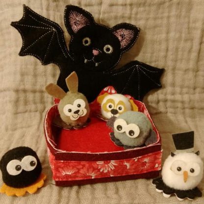 Naschbox Fledermaus (Halloween) in 2 Größen – Bild 2