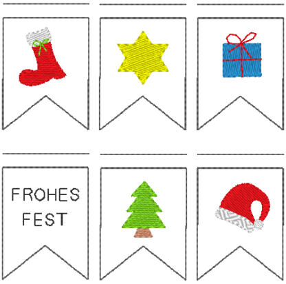 Mini-Wimpelkette "Frohe Weihnachten" – Bild 2