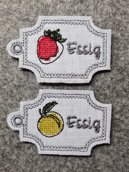 61 Einmach-Schilder (für Marmeladen, Mus, Gelee, Liköre, Essig, Shrup, Amaretto, Limoncello, Eierlikör etc.) – Bild 14