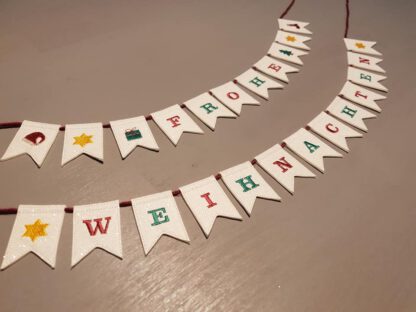 Mini-Wimpelkette "Frohe Weihnachten"