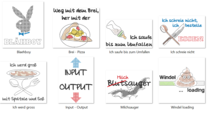 Sprüche - Set für Babylätzchen – Bild 2
