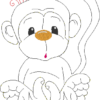 Doodle-Applikation "Affenbaby" mit Accessoires – Bild 7