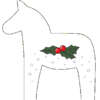 Dala Pferde (12 Muster) Doodle / ITH – Bild 9