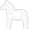 Dala Pferde (12 Muster) Doodle / ITH – Bild 18