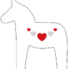 Dala Pferde (12 Muster) Doodle / ITH – Bild 10