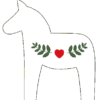 Dala Pferde (12 Muster) Doodle / ITH – Bild 14
