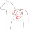 Dala Pferde (12 Muster) Doodle / ITH – Bild 16