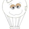 Doodle-Applikation "Heißluftballon" in 3 Größen & 2 Versionen – Bild 2